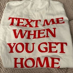 White and red lonely ghost crewneck